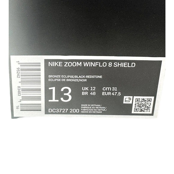 Nike Zoom Winflo 8 Shield Black Bronze Eclipse Weatherized Men's 13 DC3727-200 - Picture 5 of 15
